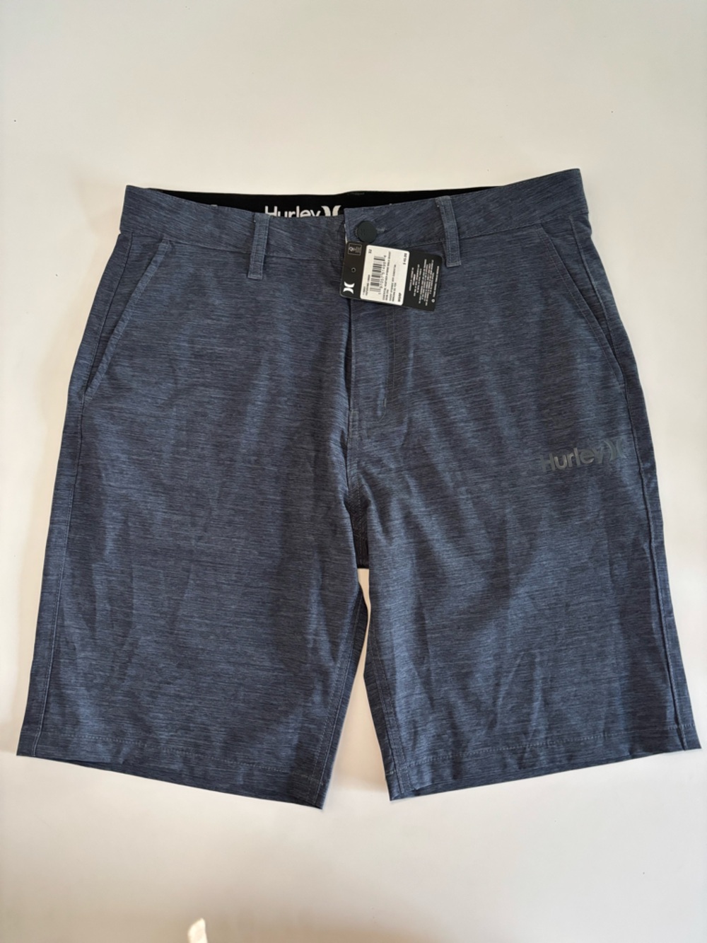 Hurley Essential Heather Quick Dry Hybrid Walk Short Navy Blue 32 Classic Casual